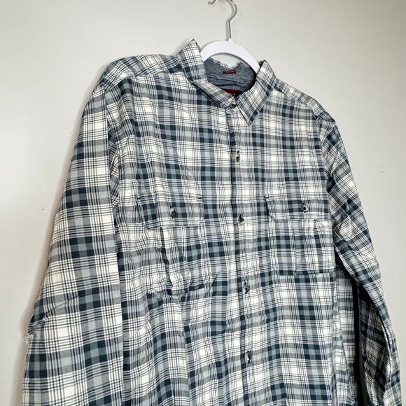 Alesbury Gray Plaid Long Sleeve Button Down Shirt NWT Men’s Large Tall - Picture 3 of 9
